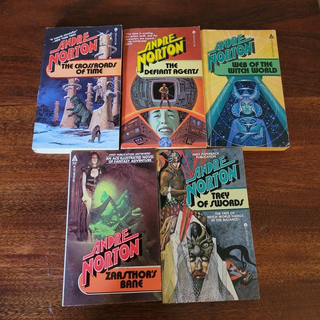 Lot of 5 Andre Norton Vintage Mass Market Paperback Ace Science Fiction Books
