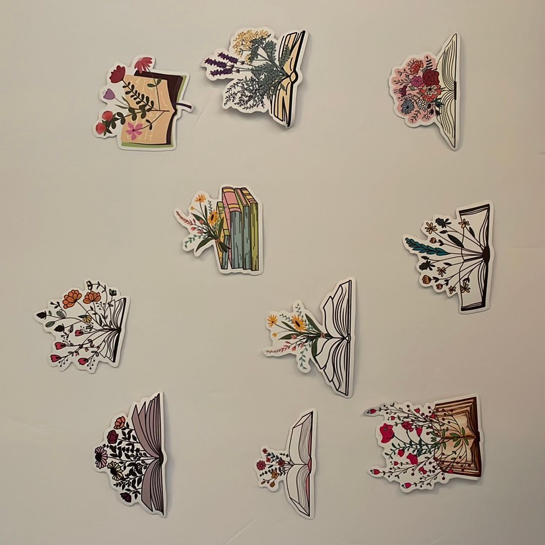 Assortment Of Autumnal Book Stickers 20 Count 