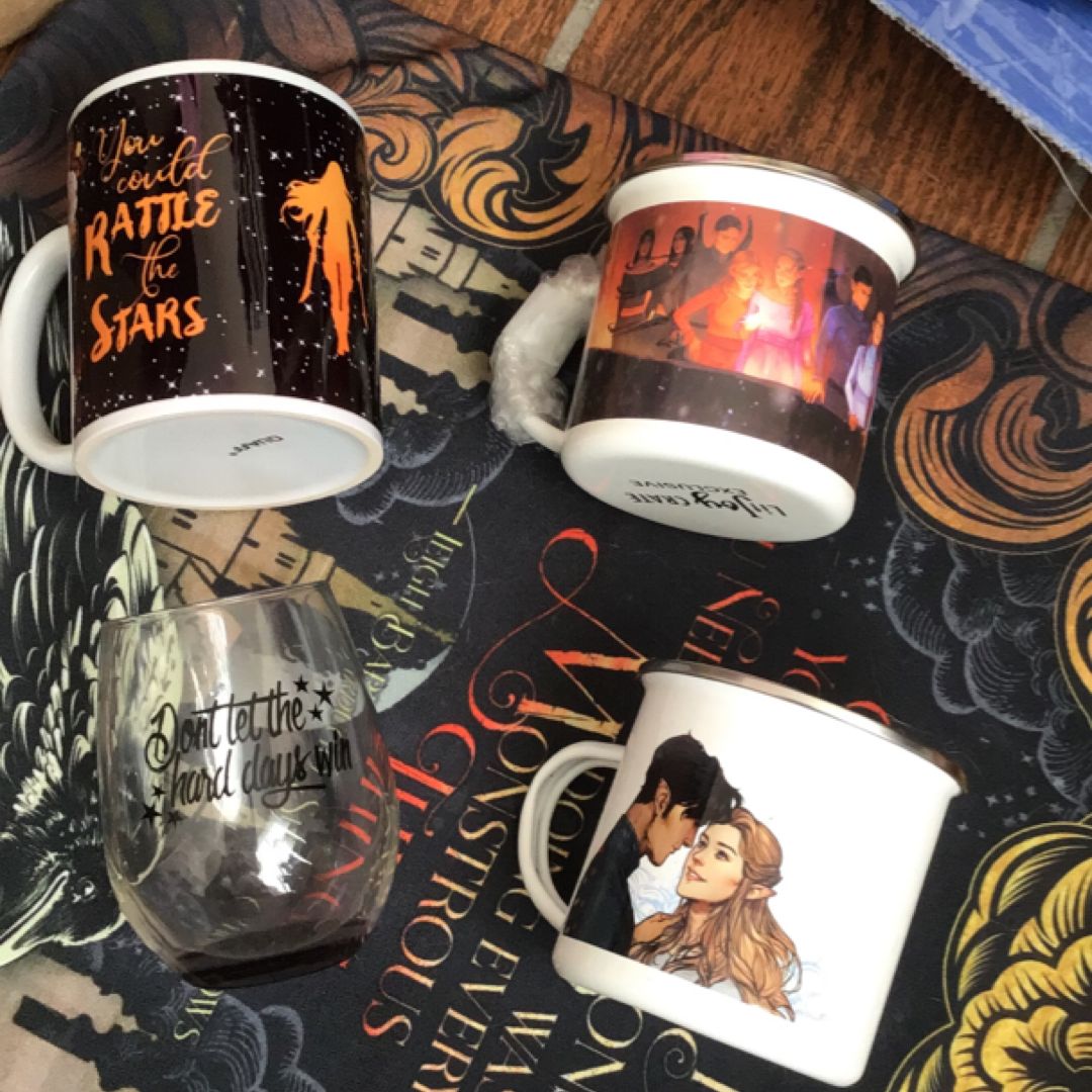 Exclusive ACOTAR TOG Drinkware Glass Mug Tin Mugs Wine Glass Bundle