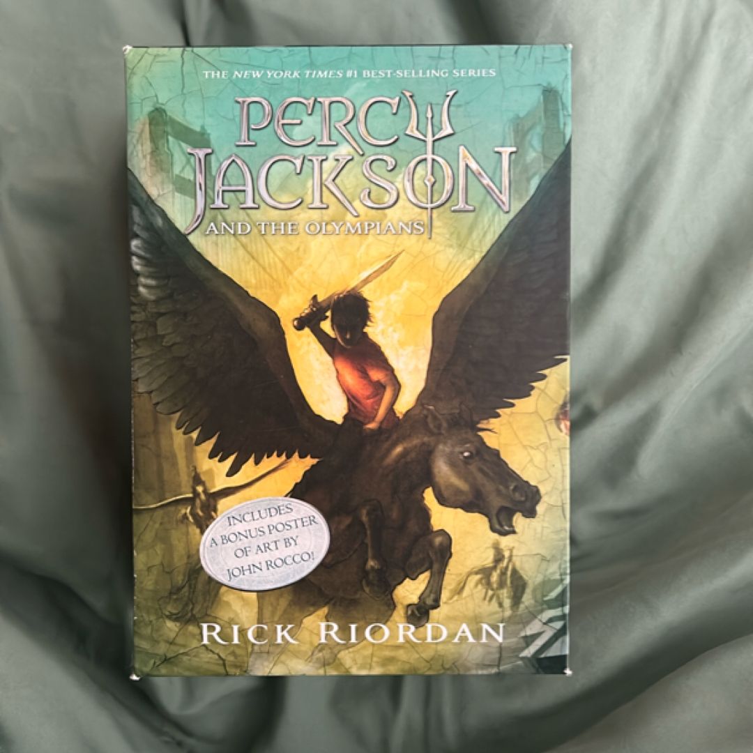 Percy Jackson and the Olympians 5 Book Paperback Boxed Set (new Covers W/poster)