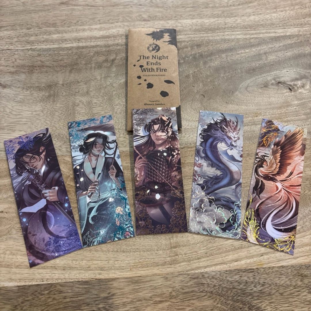 The Night Ends with Fire Foiled Book, FairyLoot Exclusive