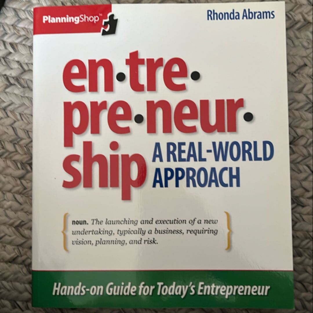Entrepreneurship: a Real-World Approach