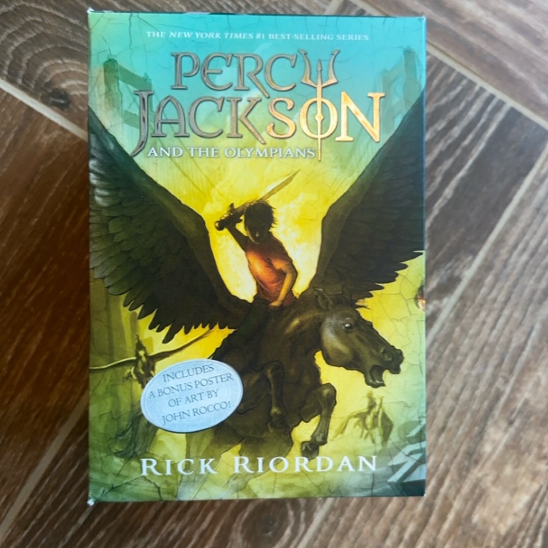 Percy Jackson and the Olympians 5 Book Paperback Boxed Set (new Covers W/poster)