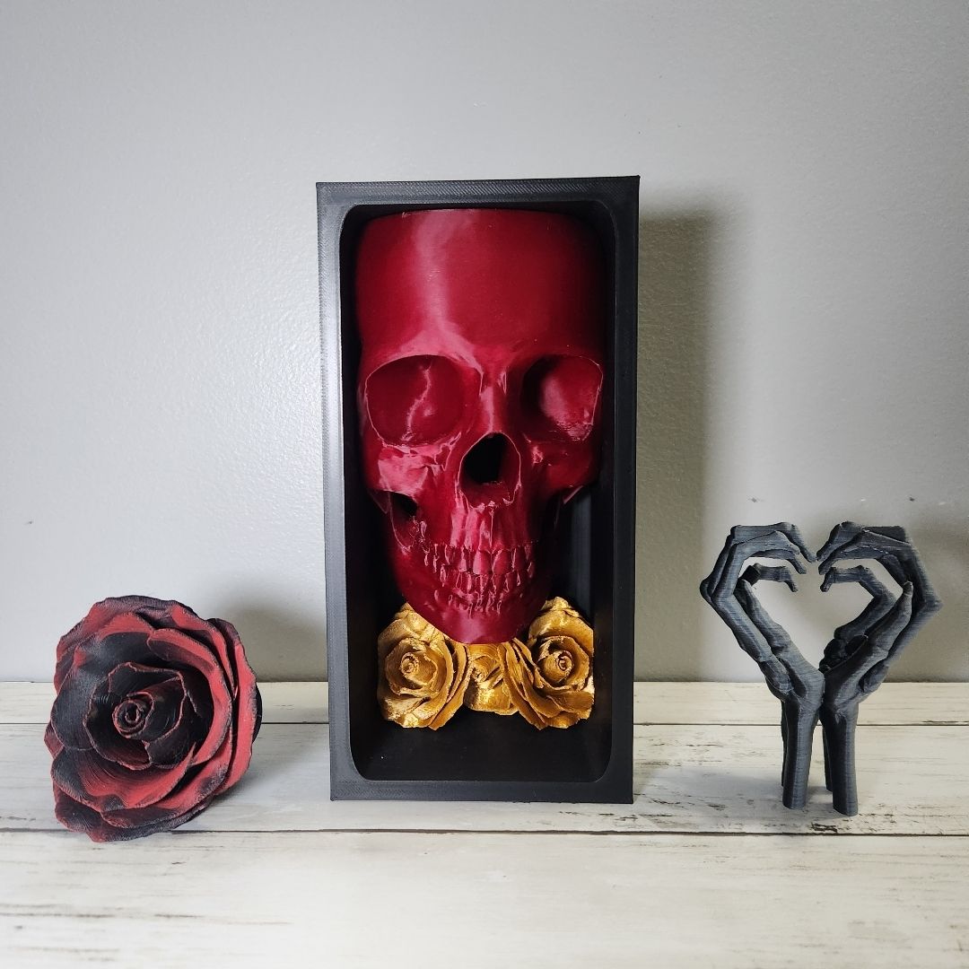 3D Printed Skull Book Nook
