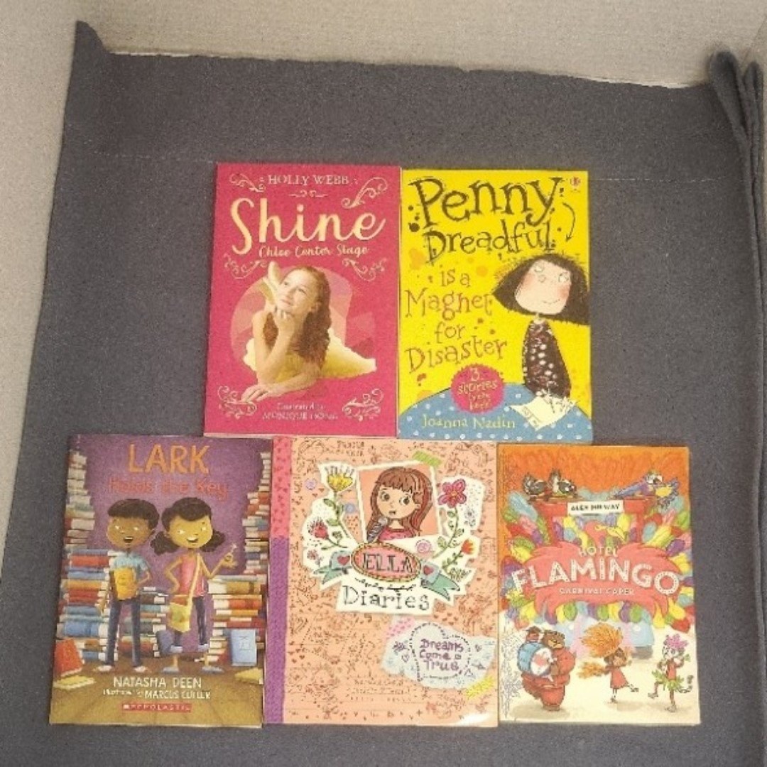 Kids 5 Book Lot Penny Dreadful Ella Diaries Lark Hotel Flamingo Shine