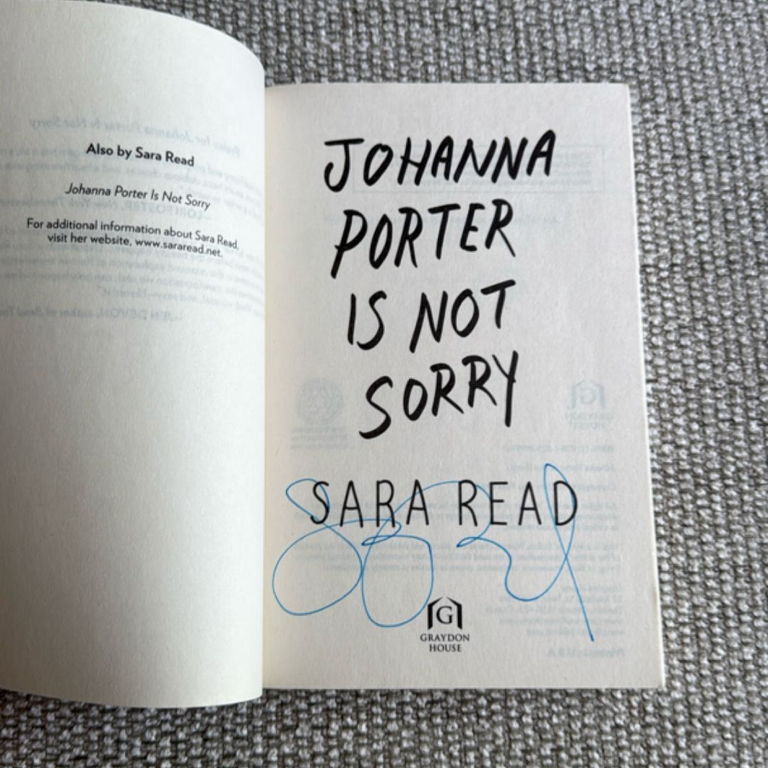 Johanna Porter Is Not Sorry