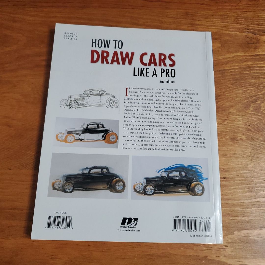 How to Draw Cars Like a Pro, 2nd Edition by Thom Taylor, Lisa Hallett