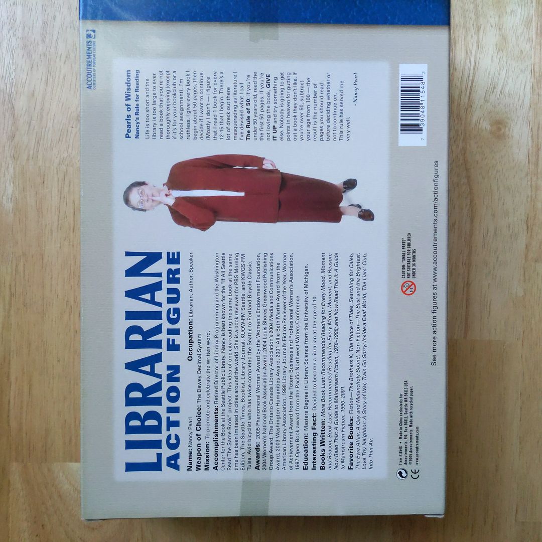 Deluxe Nancy Pearl Librarian Action Figure by Accoutrements , Paperback ...