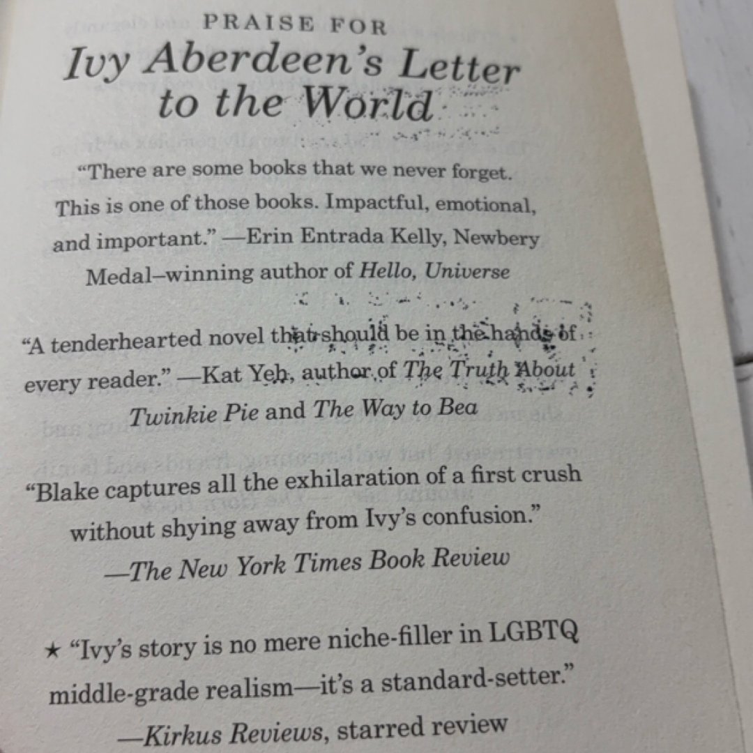 Ivy Aberdeen's Letter to the World