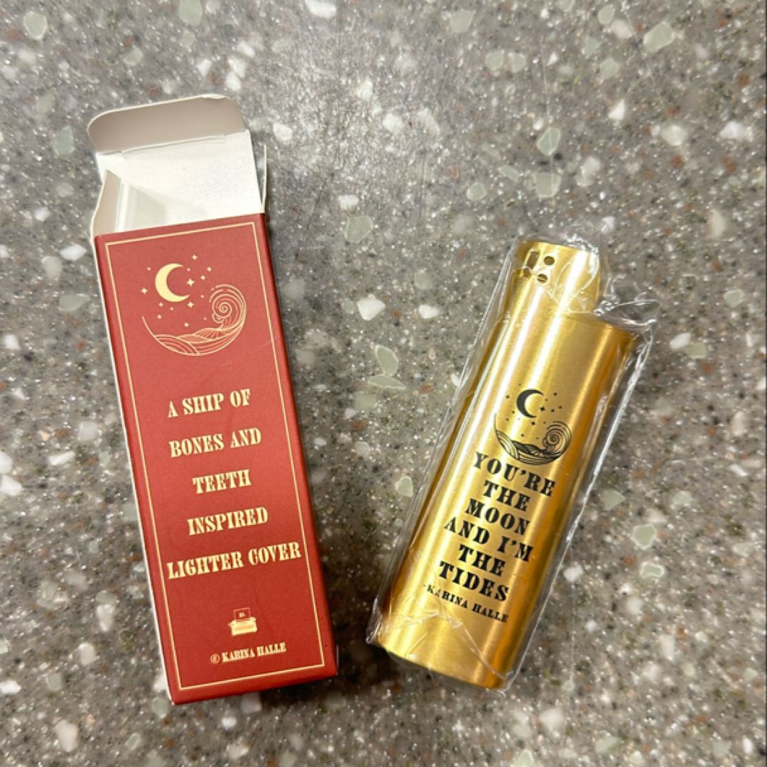 A ship of bones and teeth inspired lighter cover bookishbox