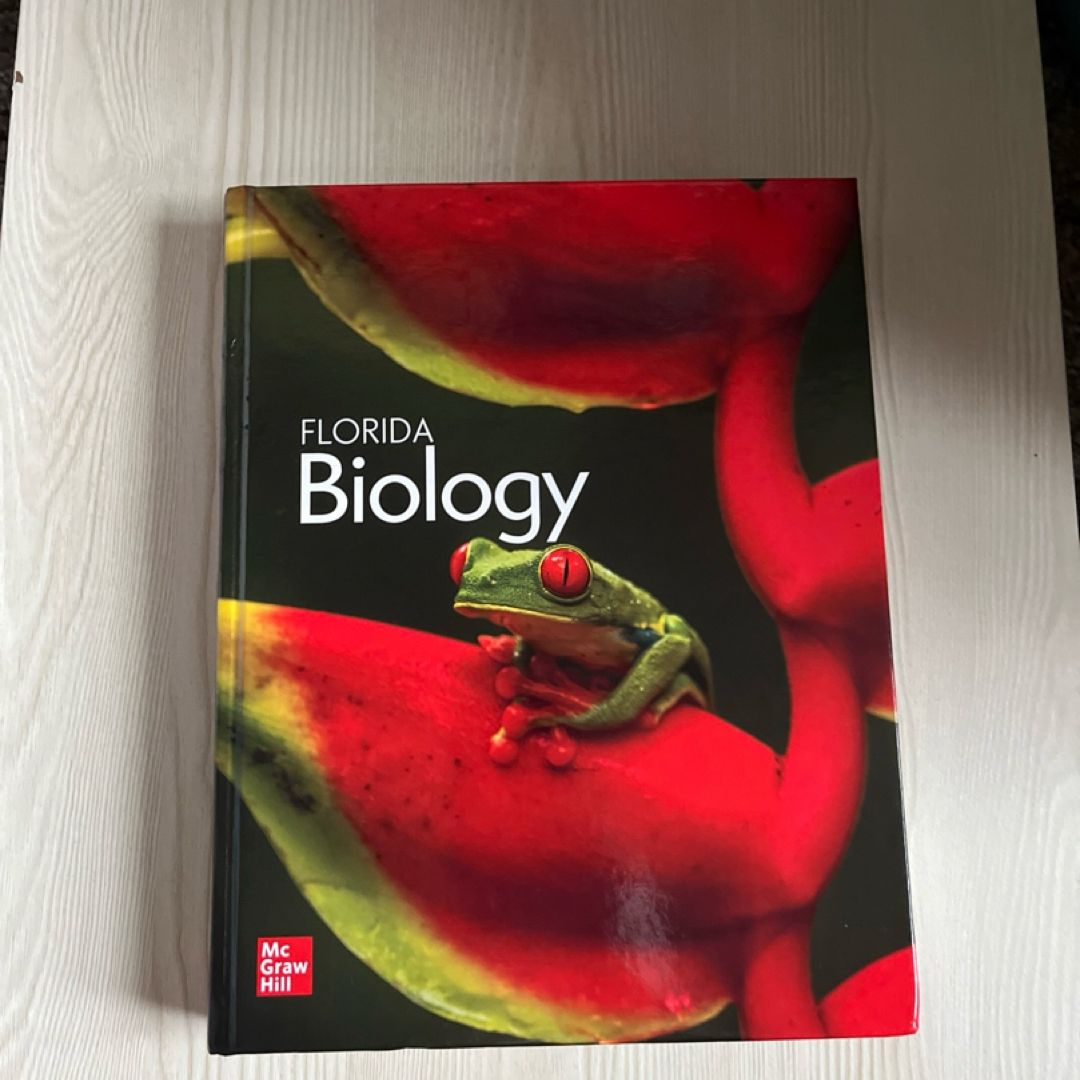 McGraw Hill Florida Biology Textbook, Hardcover, English, High School Level