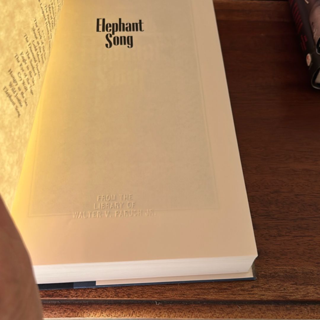 Elephant Song (1st Ed/1st)