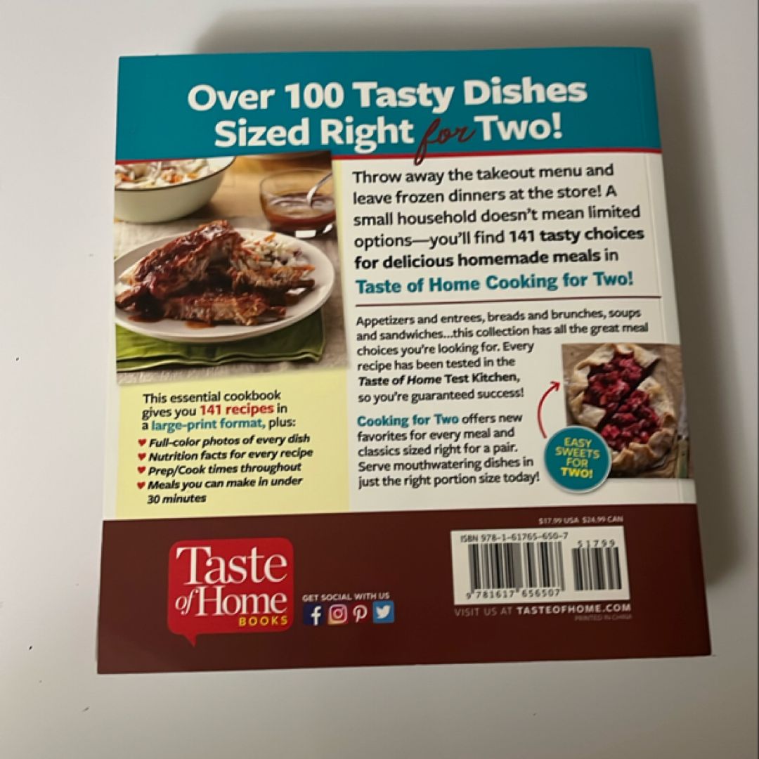 Taste of Home Cooking for Two