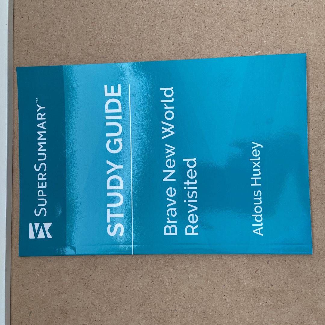Study Guide: Brave New World Revisited by Aldous Huxley (SuperSummary ...