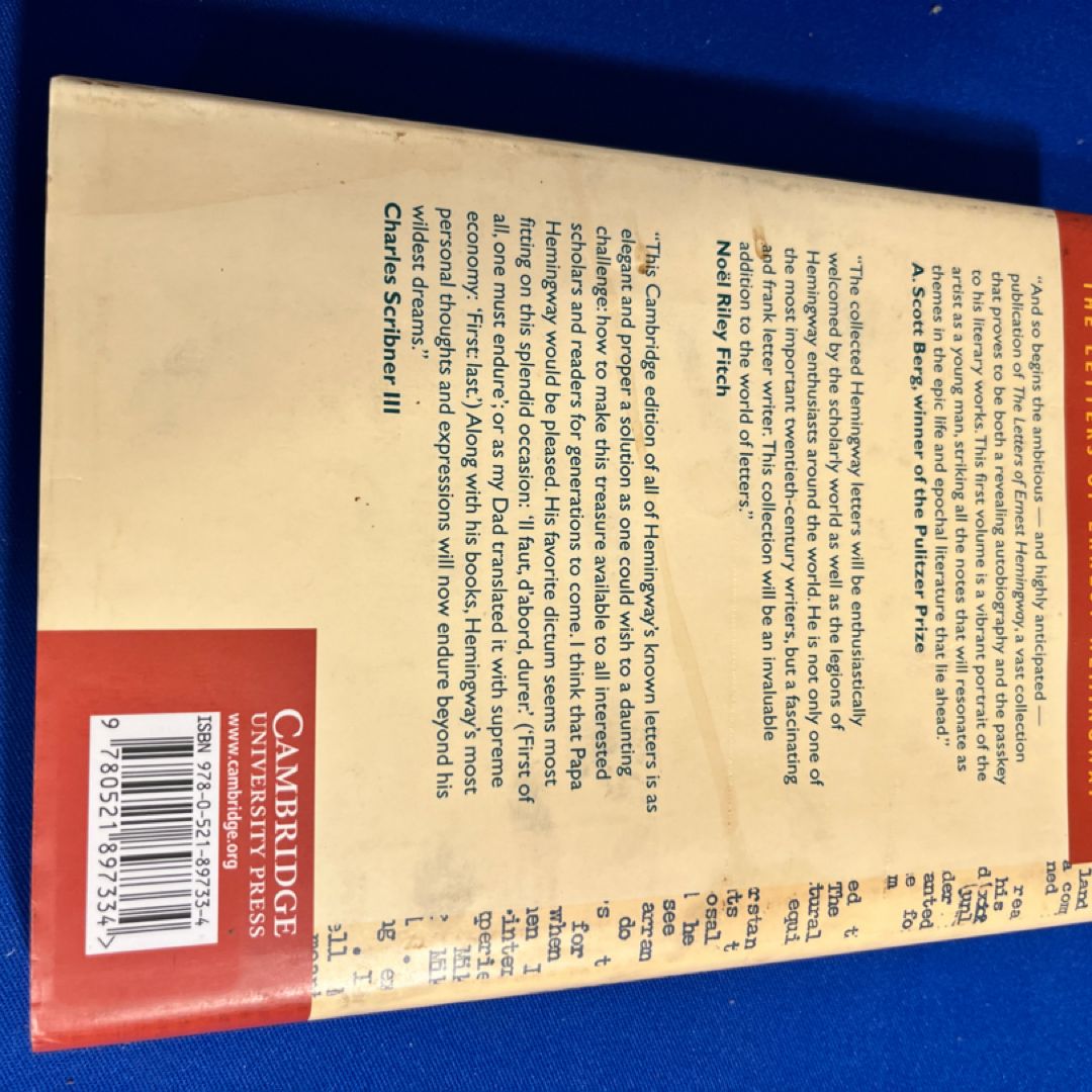 The Letters of Ernest Hemingway, 1907-1922