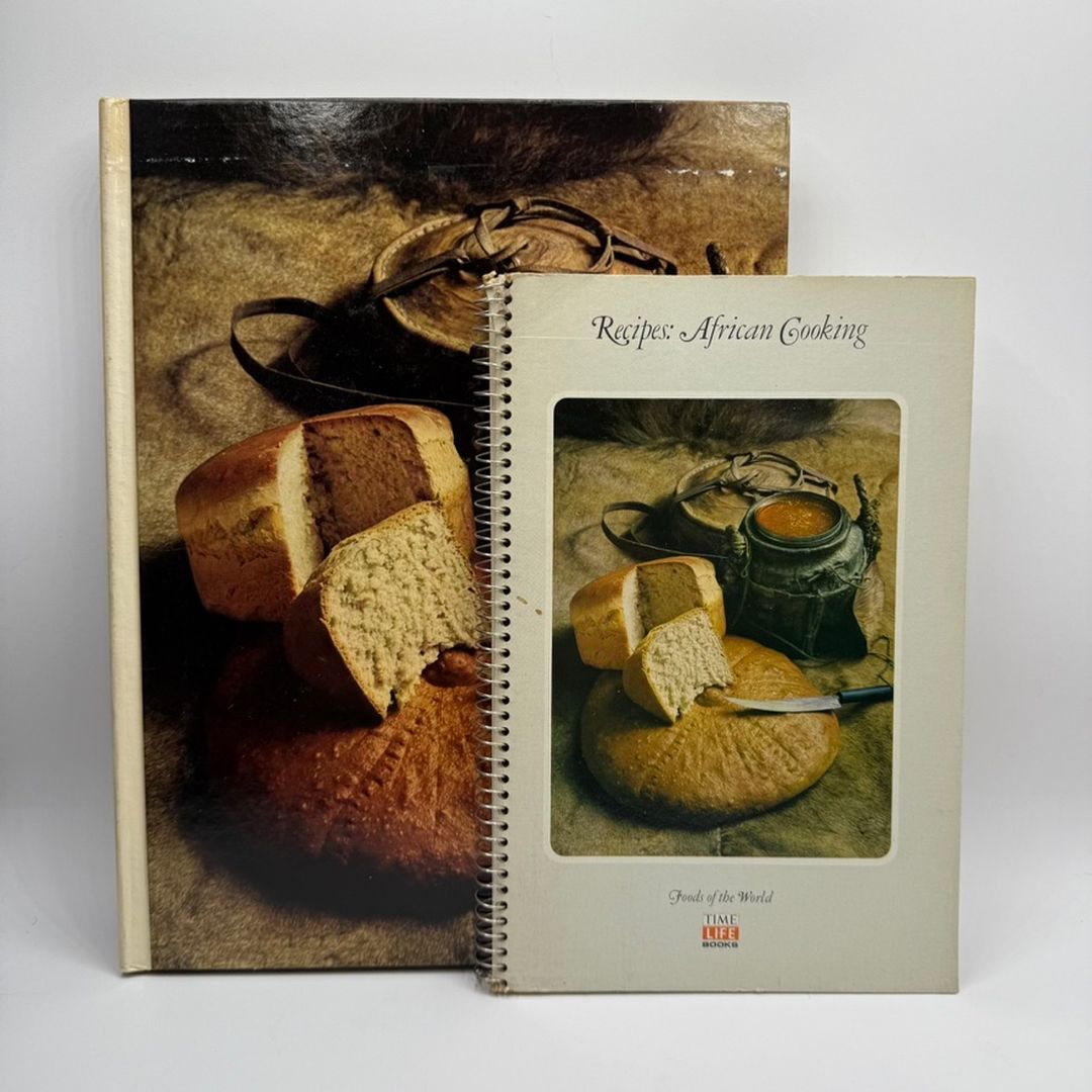 VTG TimeLife African Cooking 1970 HC + Spiral Bound Recipe Book