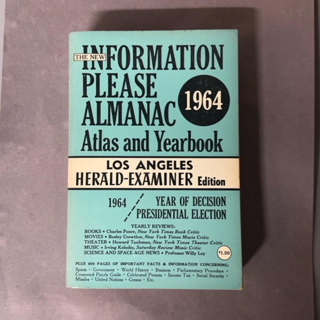 The New Information Please Almanac - 1964