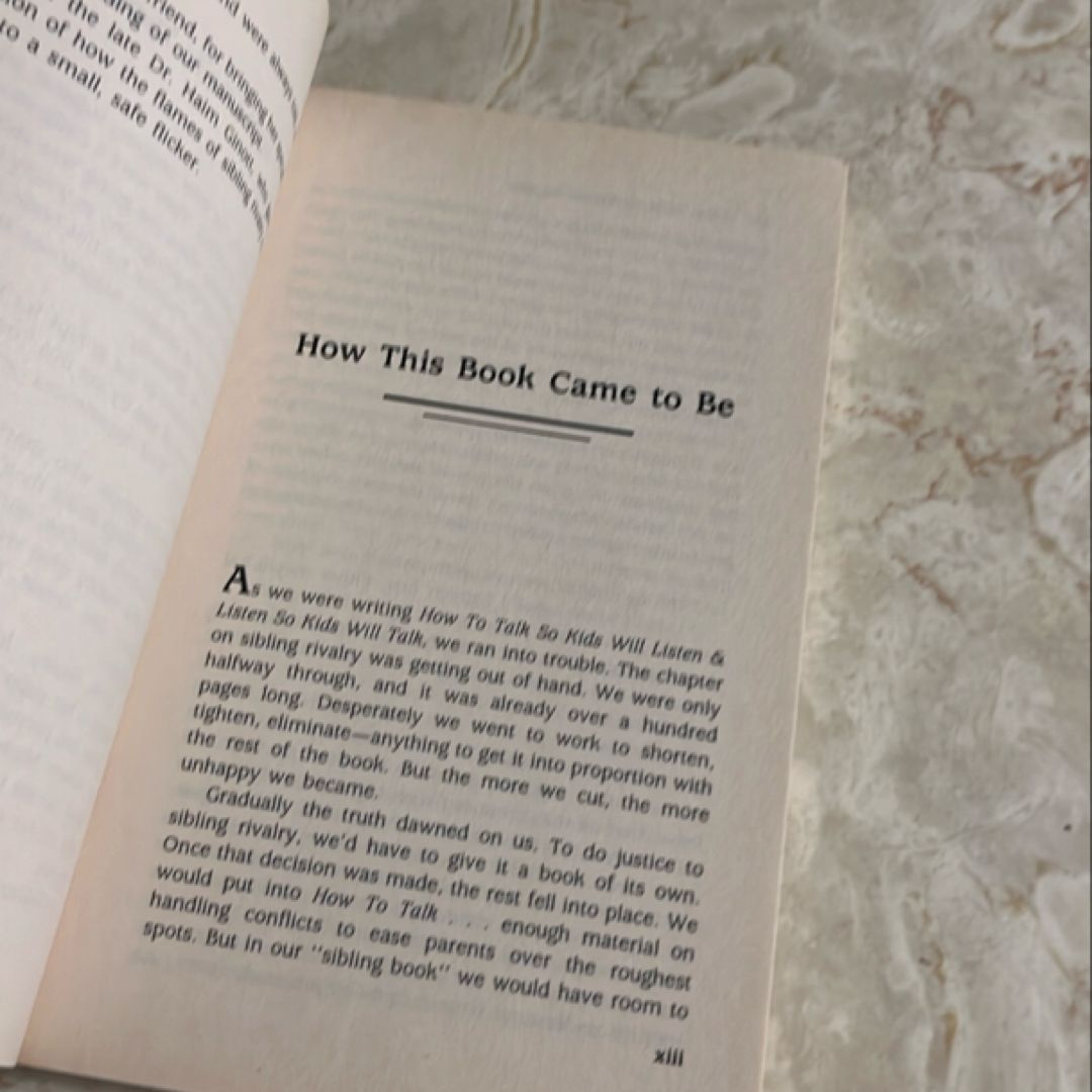 Siblings Without Rivalry