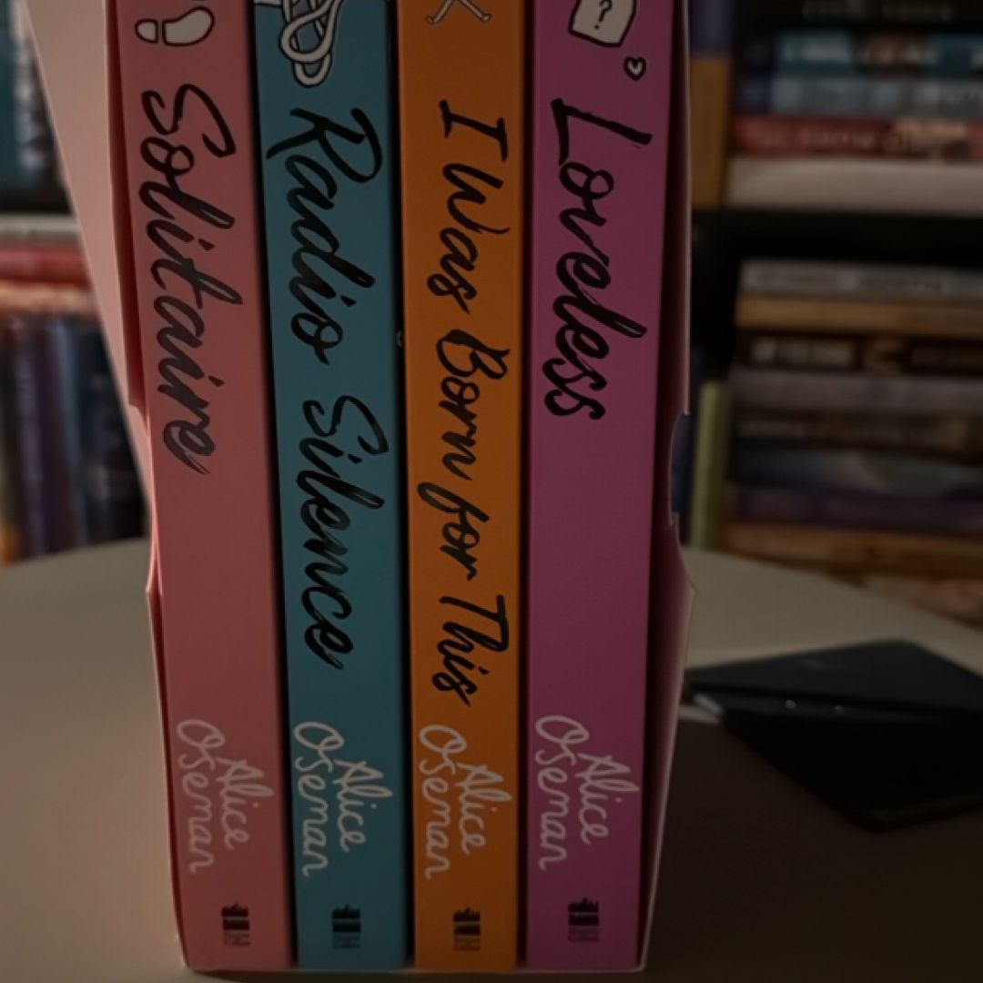 Alice Oseman Four-Book Collection Box Set (Solitaire, Radio Silence, I Was Born for This, Loveless)