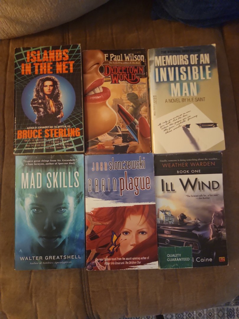 Sci-Fi Lot of 6 Paperback Books 