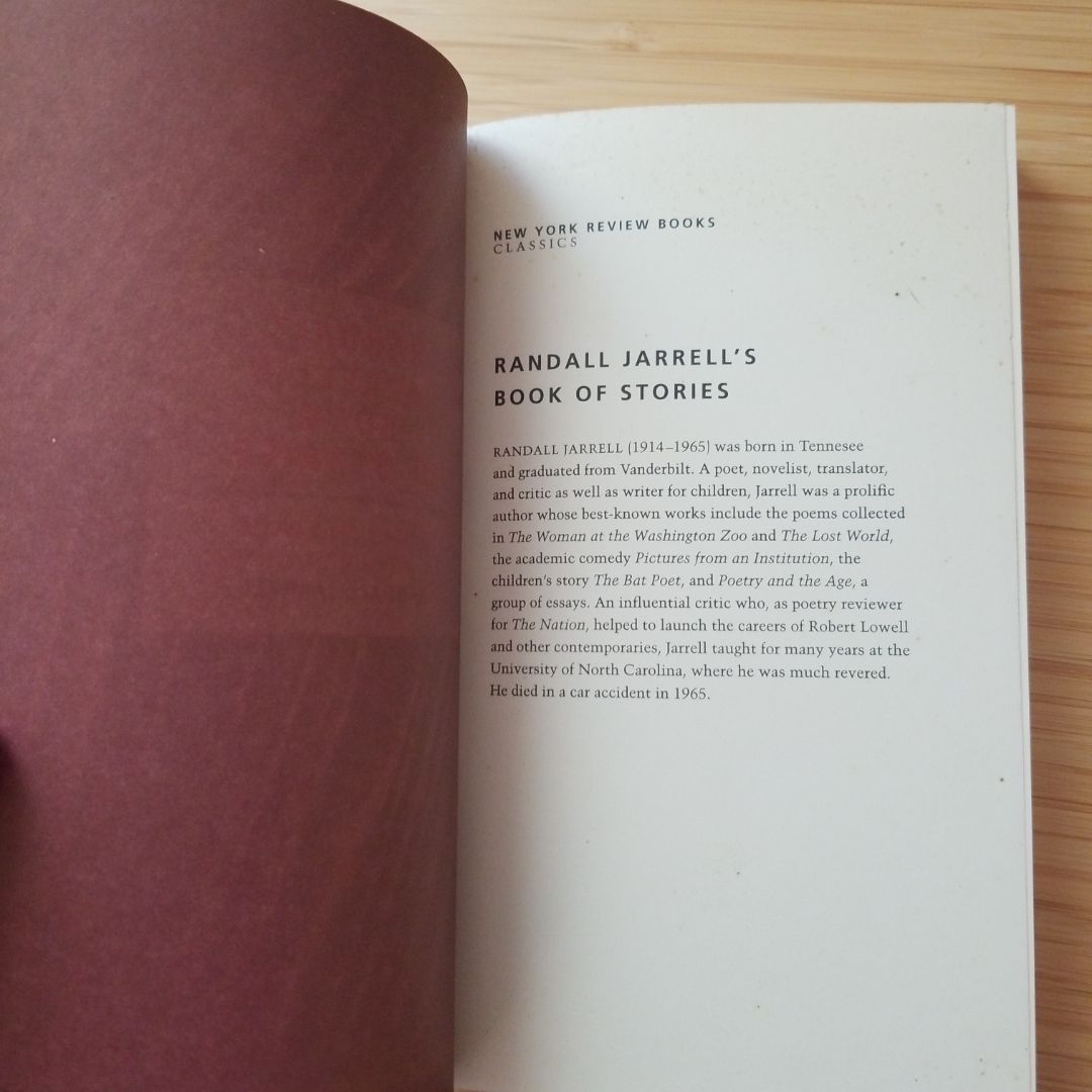 Randall Jarrell's Book of Stories NYRB