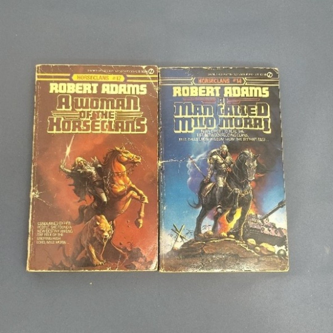 Robert Adams Horseclans #12 #14 2 Book Lot Vintage Signet First Print Fantasy