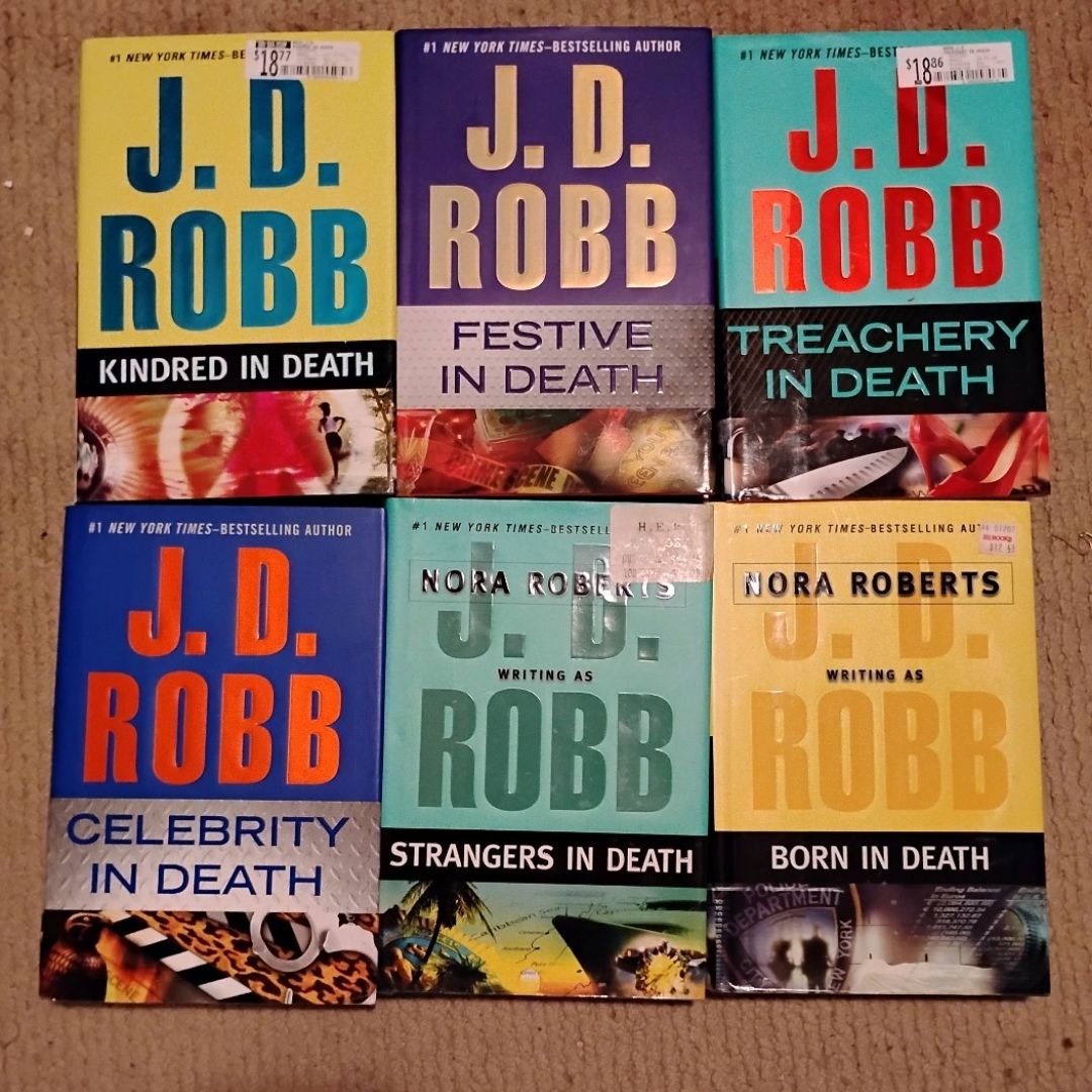 Lot of 6 Nora Roberts writing as J.D. Robb Hardcover In Death Novels 