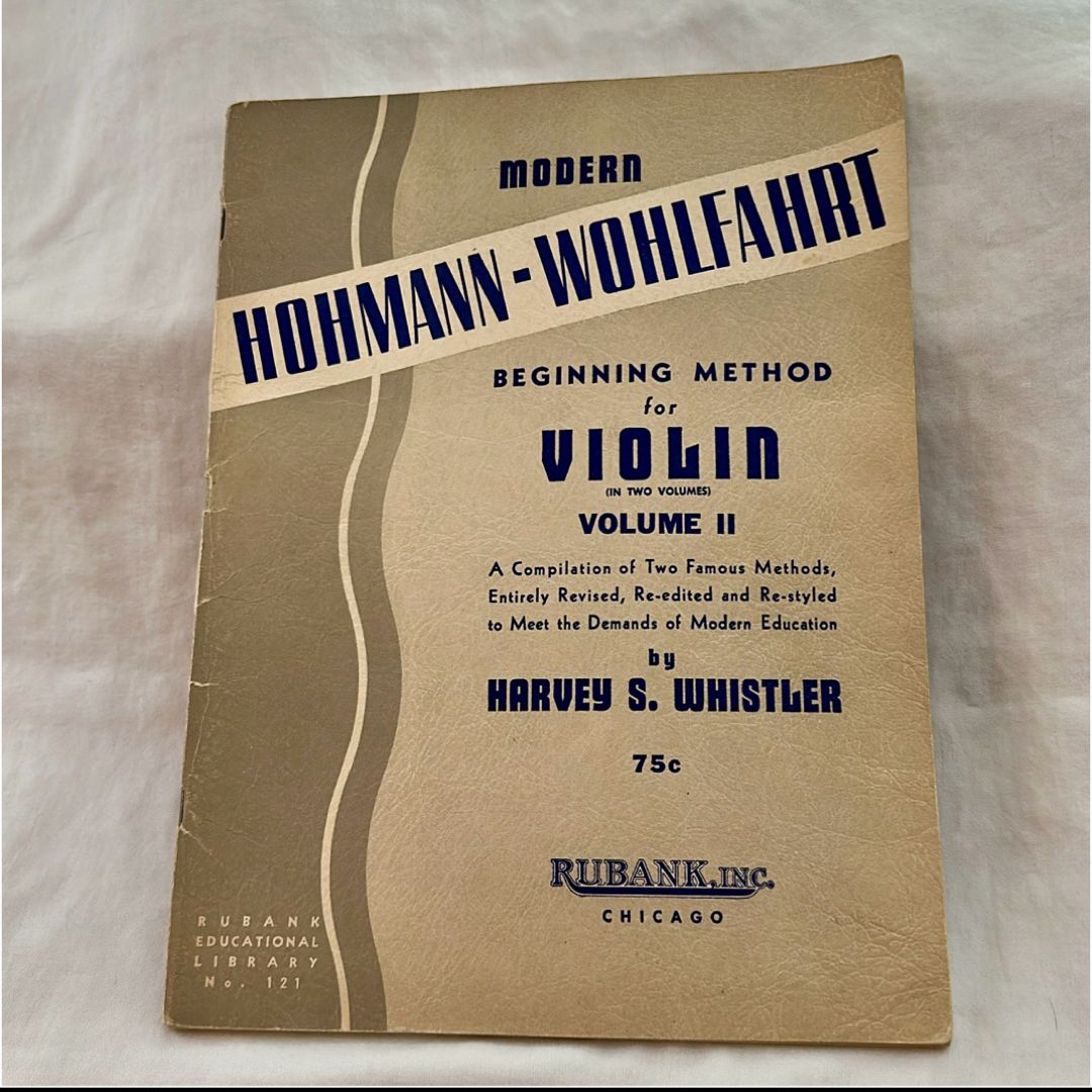 Vintage MODERN HOHMANN-WOHLFAHRT BEGINNING METHOD for VIOLIN, VOLUME II
