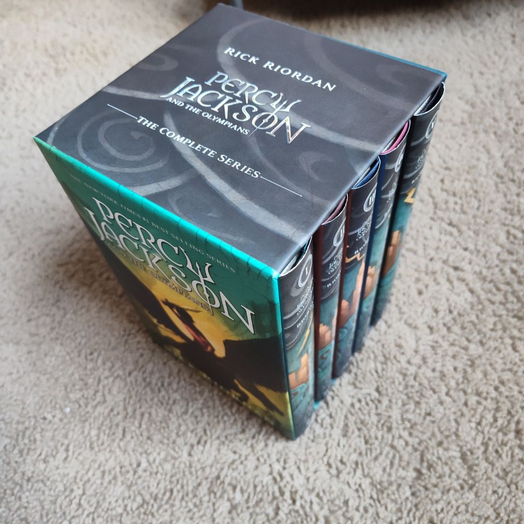 Percy Jackson and the Olympians 5 Book Paperback Boxed Set (new Covers W/poster)