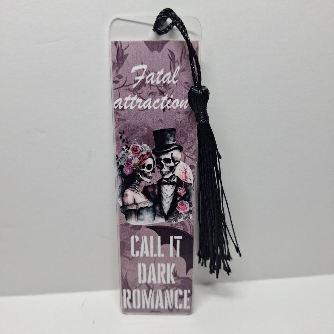 Skeleton Dark Romance Double-sided Bookmark 