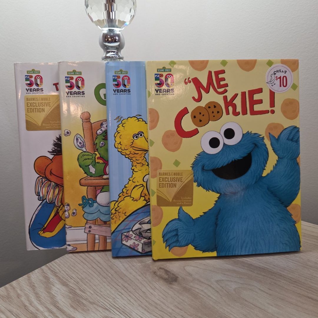 Sesame Street 4 book lot