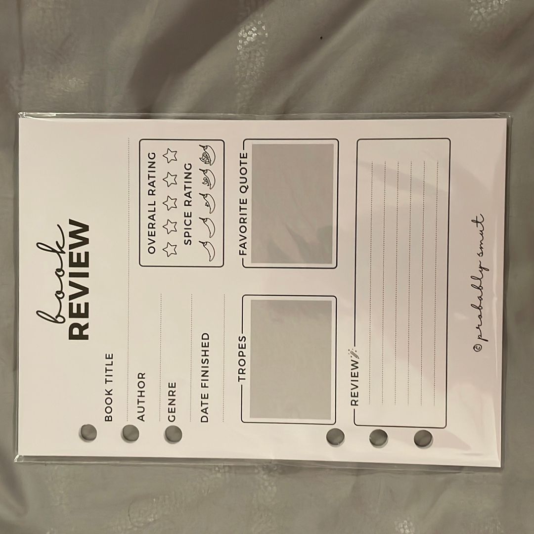 Book Review Sheets