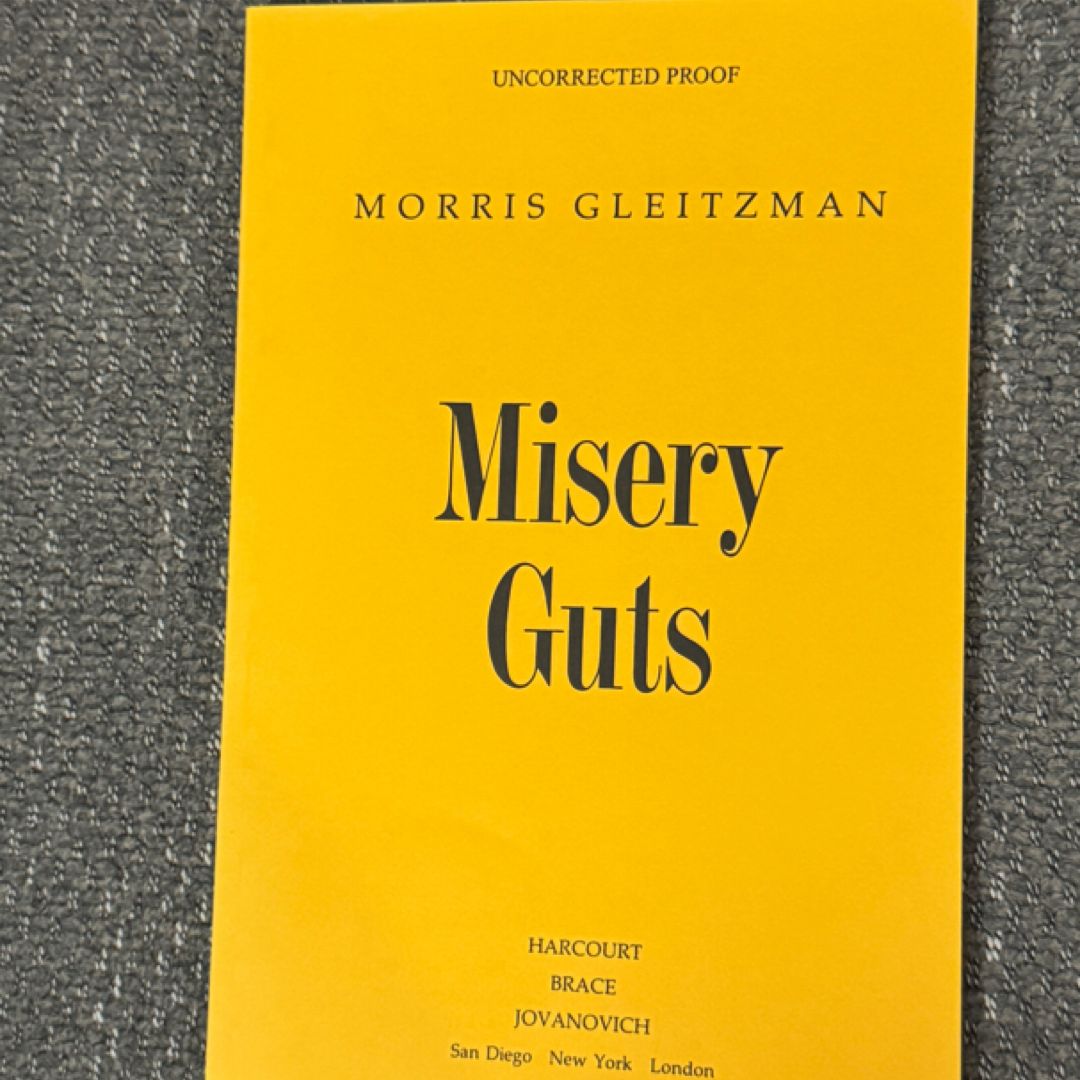 Misery Guts ARC | Morris Gleitzman | Advance Reader Copy | Children’s Humor