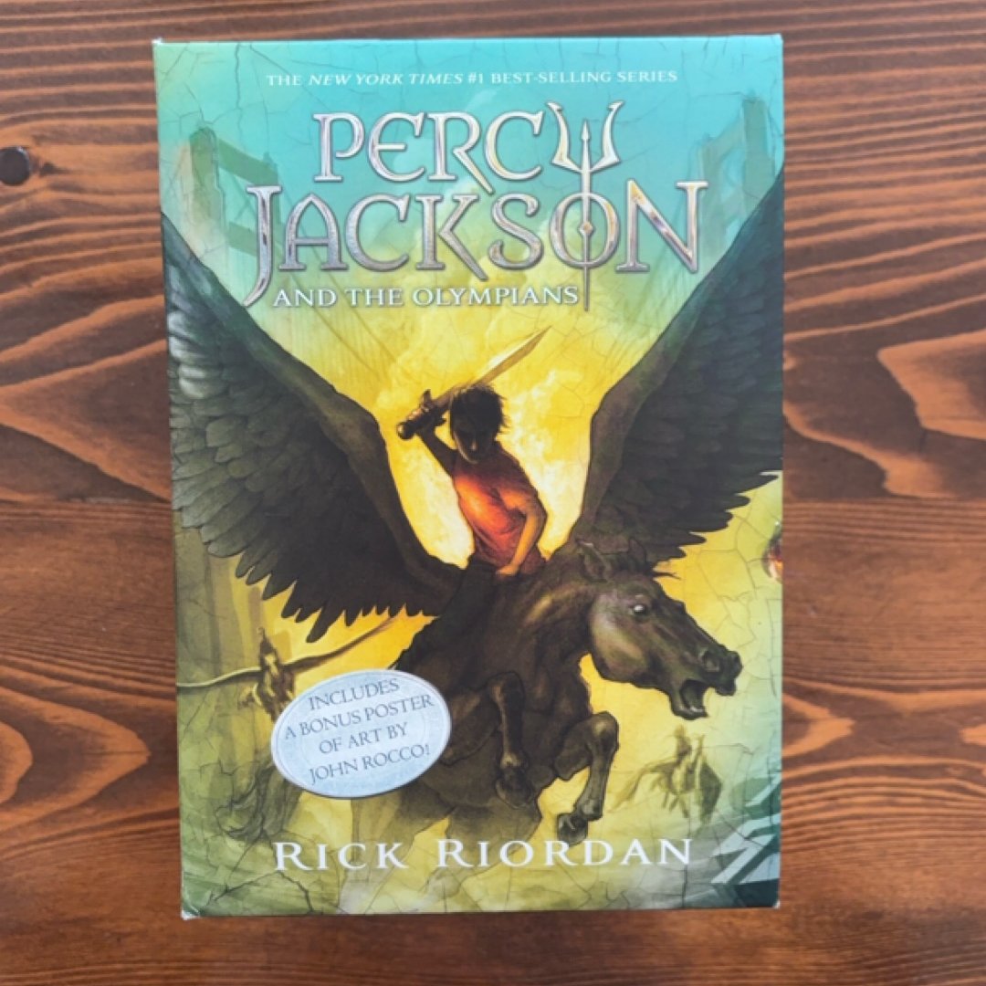 Percy Jackson and the Olympians 5 Book Paperback Boxed Set (w/poster)