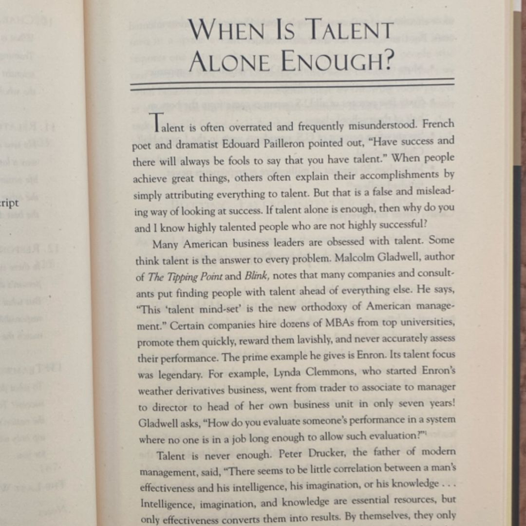 Talent Is Never Enough