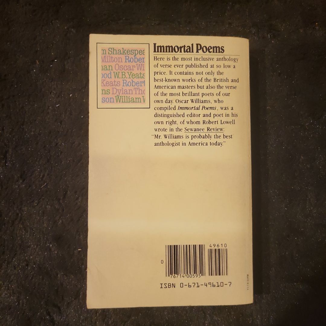 Immortal Poems of the English Language