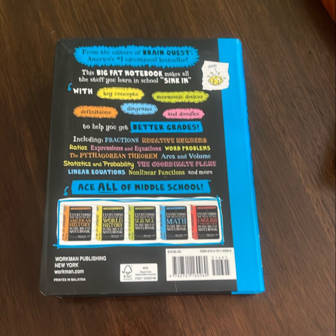 Everything You Need to Ace Math in One Big Fat Notebook