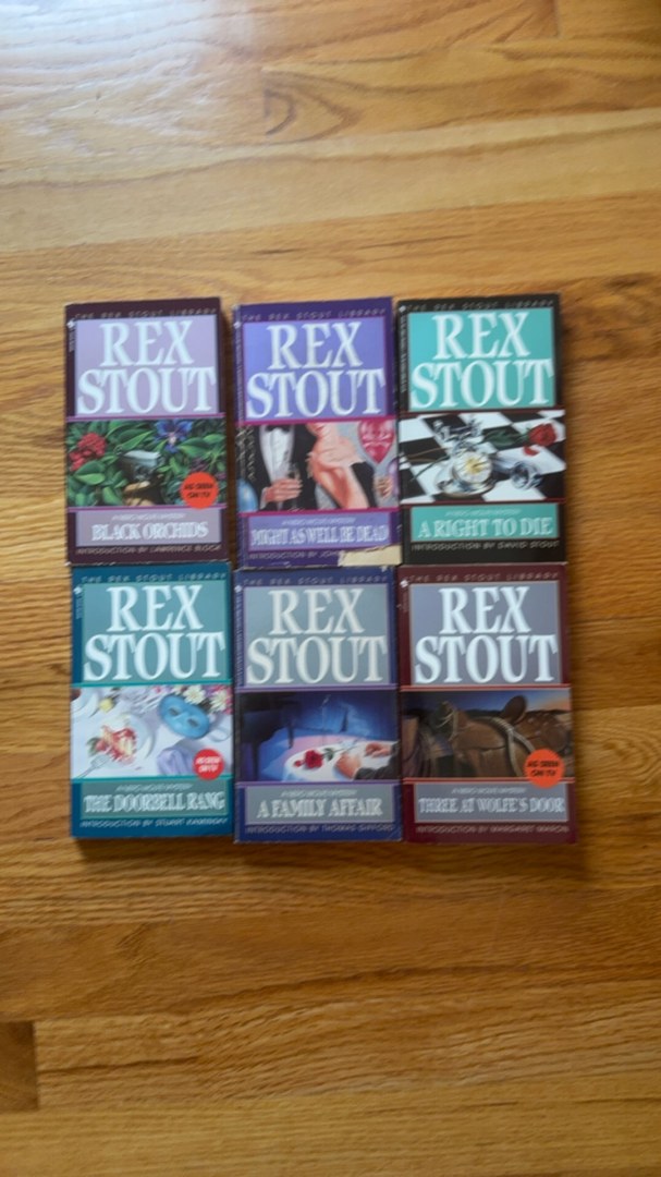 Rex Stout Library Nero Wolfe Mystery Books (Set of 6)