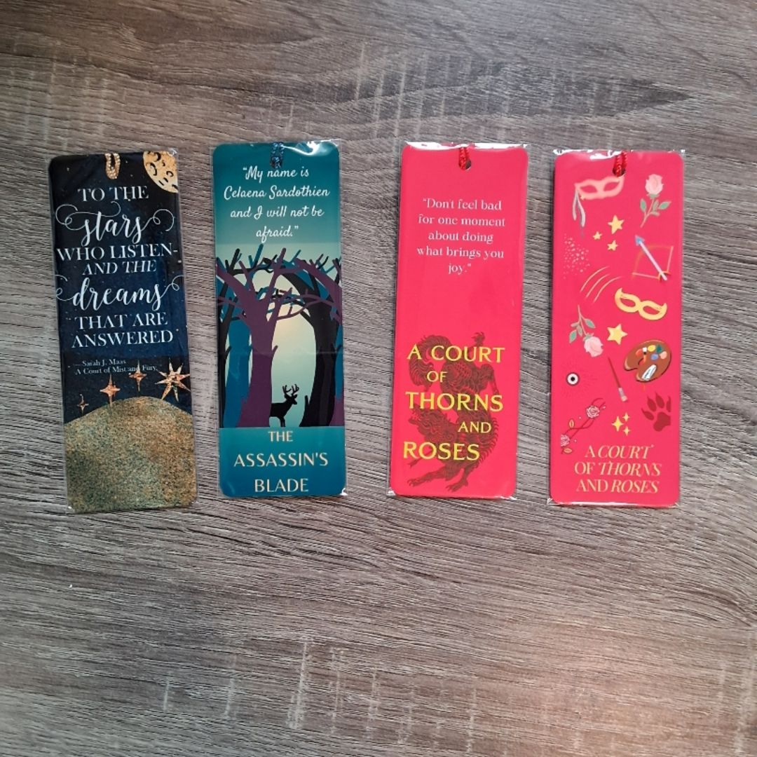 Sarah J Maas Book Cover Custom Design Bookmarks with Tassle