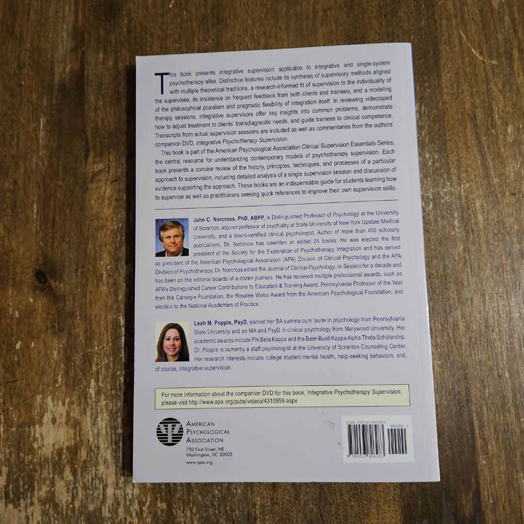 Supervision Essentials for Integrative Psychotherapy