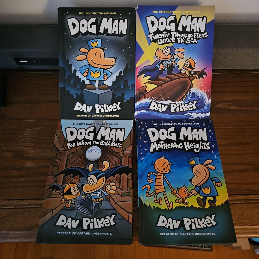 [4 BOOK BUNDLE] Dog Man; Twenty Thousand Fleas; Mothering Heights; For Whom the Ball Rolls