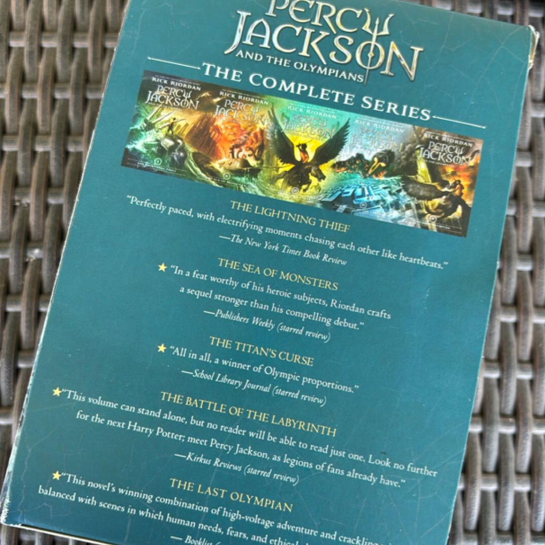 Percy Jackson and the Olympians 5 Book Paperback Boxed Set (new Covers W/poster)