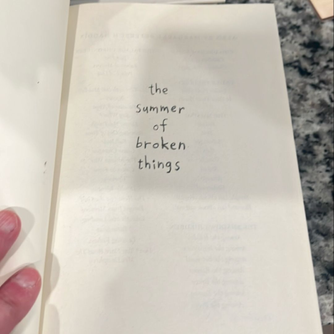 The Summer of Broken Things