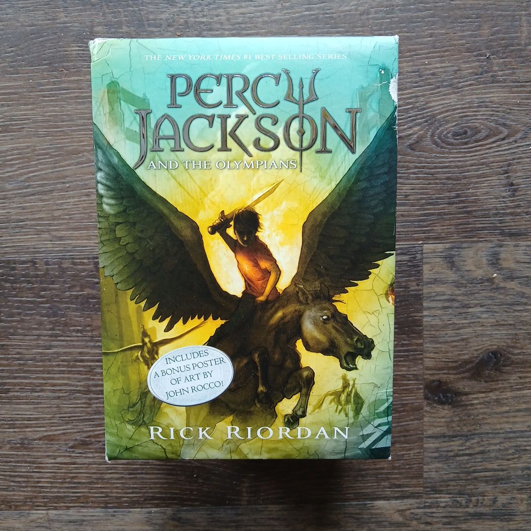 Percy Jackson and the Olympians 5 Book Paperback Boxed Set (new Covers W/poster)