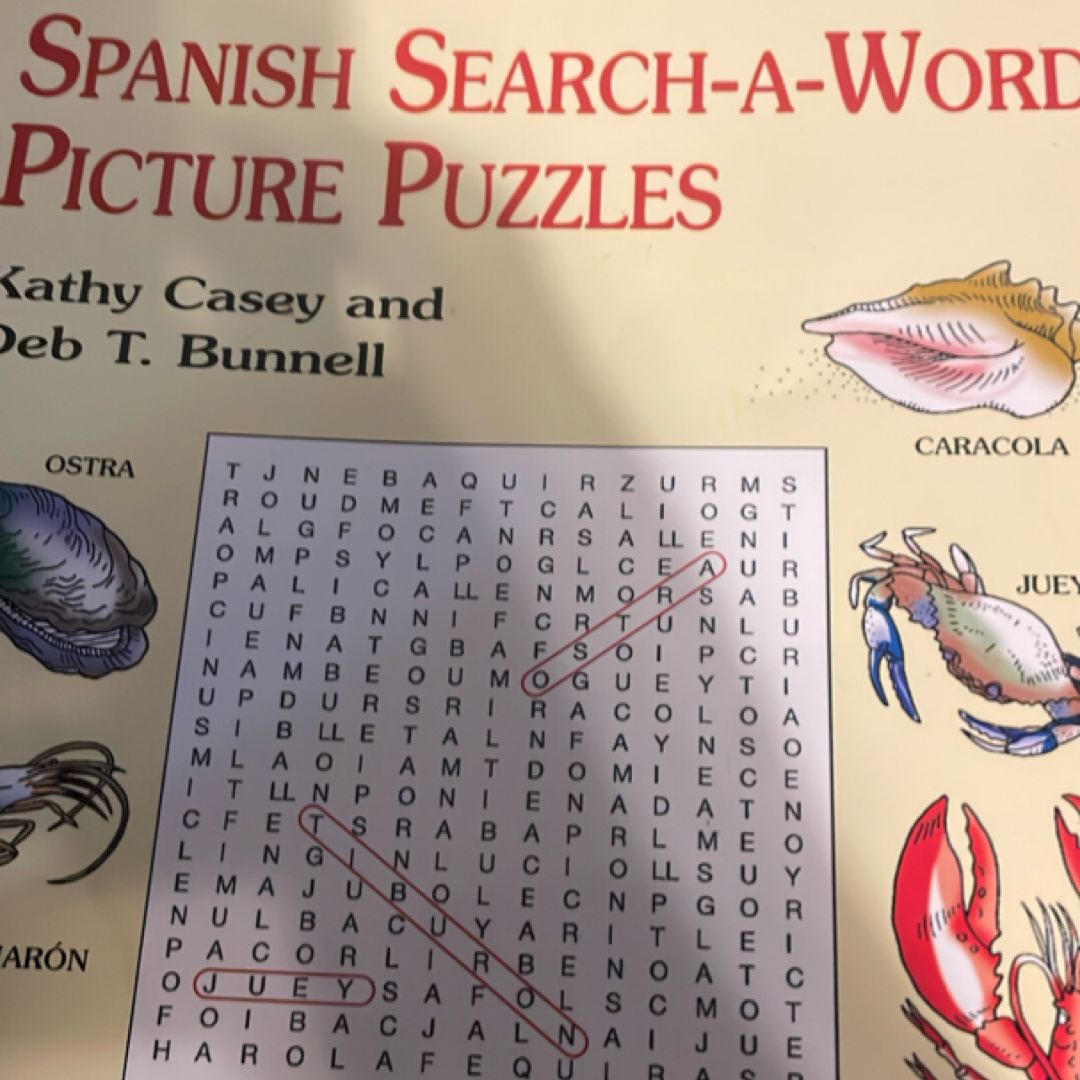 Spanish Search-a-Word Picture Puzzles