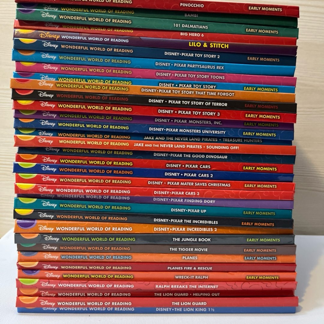 34 Disney Wonderful World Of Reading Books Scholastic Lion King Toy Story Cars