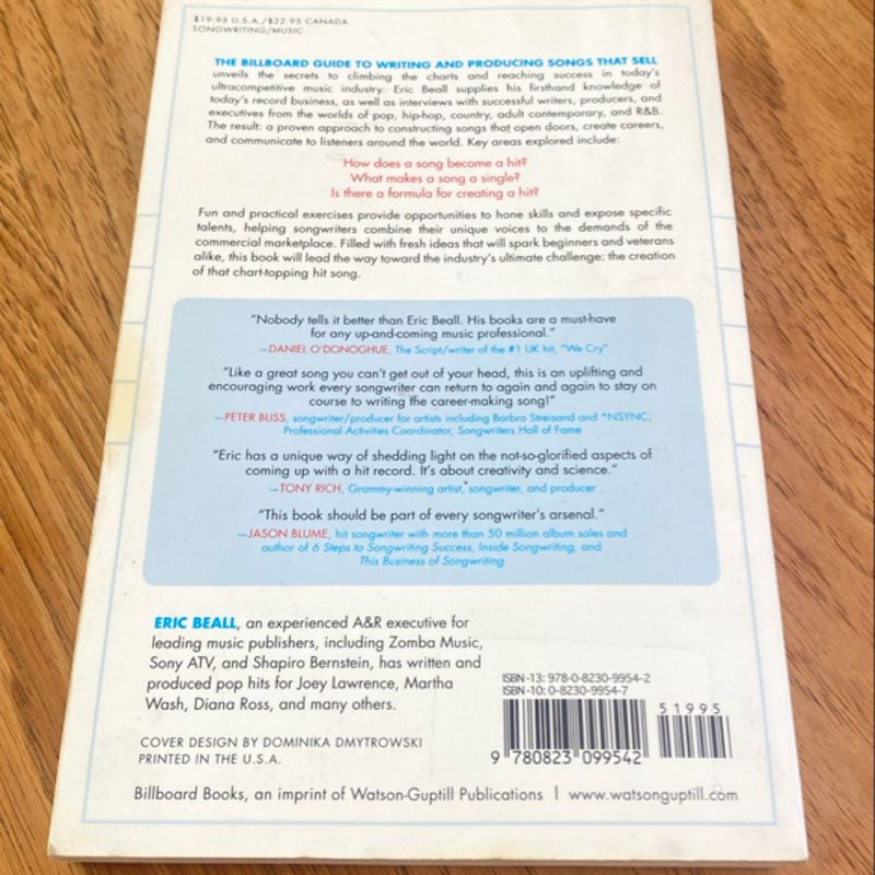 The Billboard Guide to Writing and Producing Songs That Sell by Eric Beall