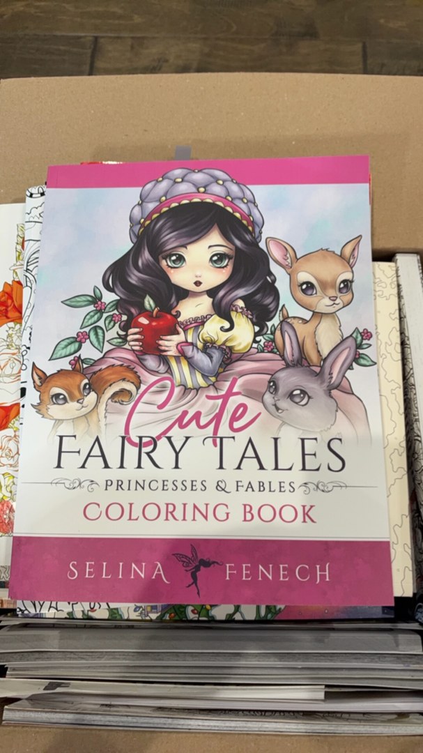 Cute Fairy Tales, Princesses, and Fables Coloring Book by Selina Fenech