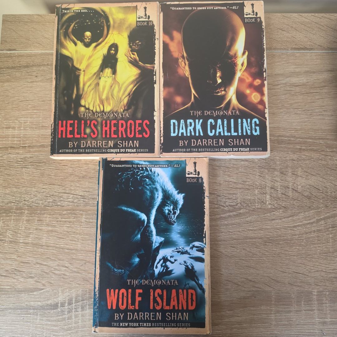 Bundle! The demonata books 8,9 & 10 Wolf Island, Hell's Heroes, Dark Calling
