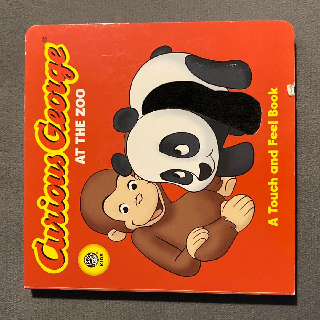 Curious George at the Zoo (cgtv Touch-And-Feel Board Book)